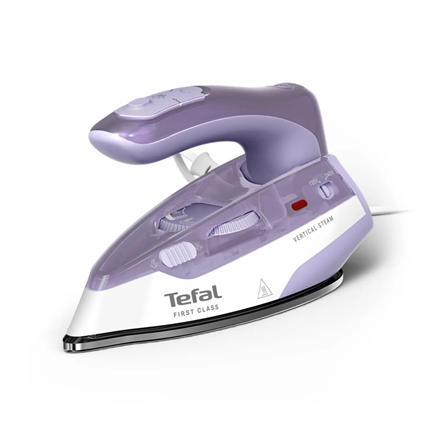 TEFAL First Class DB1612E0 | Steam Travel Iron | 1000 W | Continuous steam 10 g/min | Steam boost performance 45 g/min | White/Purple