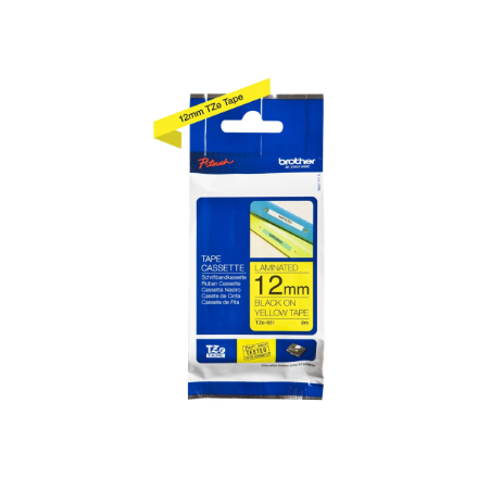 Brother | TZe-631 Laminated Tape | Black on Yellow | TZe | 8 m | 1.2 cm