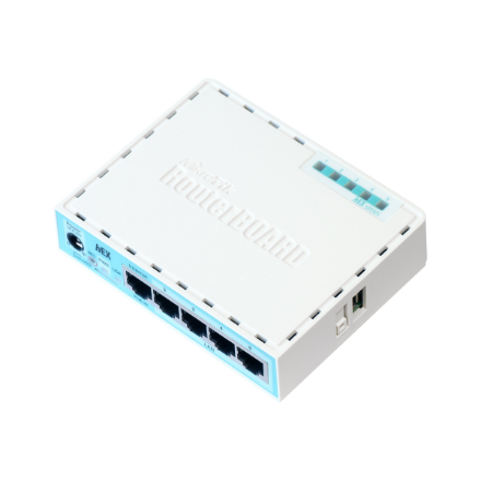 Mikrotik Wired Ethernet Router (No Wifi) RB750Gr3, hEX, Dual Core 880MHz CPU, 256MB RAM, 16 MB (MicroSD), 5xGigabit LAN, USB, PCB and Voltage temperature monitor, Beeper, IP20, Plastic Case, RouterOS L4 | MikroTik | E...