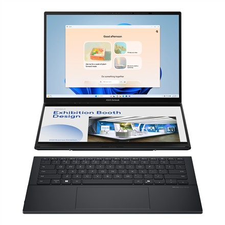 Asus | Zenbook Duo UX8406CA-PZ009W | Basalt Gray | 14 " | OLED | Touchscreen | 3K | 2880 x 1800 pixels | Glossy | Intel Core Ultra 9 | 285H | 32 GB | LPDDR5X | Solid-state drive capacity 2000 GB | Intel Graphics | Win...