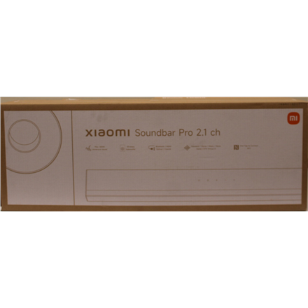 SALE OUT. Xiaomi Soundbar Pro 2.1 ch | SALE OUT. | Xiaomi Soundbar Pro 2.1 ch | Warranty 24 month(s) | 300 W | Bluetooth | Wireless connection | Black | DAMAGED AND MISSING INNER PACKAGING, DAMAGED BODY (EDGE)