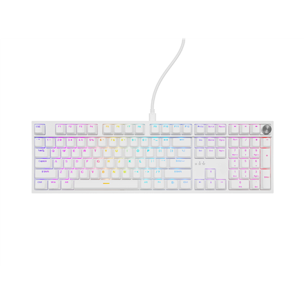 Genesis Thor 404 | Mechanical Gaming Keyboard | Wired | US | Gateron Yellow Pro | White