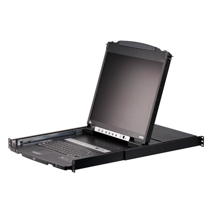 Aten | 8-Port PS/2-USB VGA Dual Rail 19" LCD KVM Switch with Daisy-Chain Port and USB Peripheral Support | CL5808N