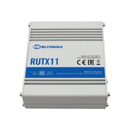 Teltonika | Industrial Router 4G LTE Cat6 DualSIM | RUTX11 | 802.11ac | 867 Mbit/s | 10/100/1000 Mbit/s | Ethernet LAN (RJ-45) ports 4 | Mesh Support No | MU-MiMO Yes | 4G | Antenna type 2xSMA for LTE, 2xRP-SMA for Wi...