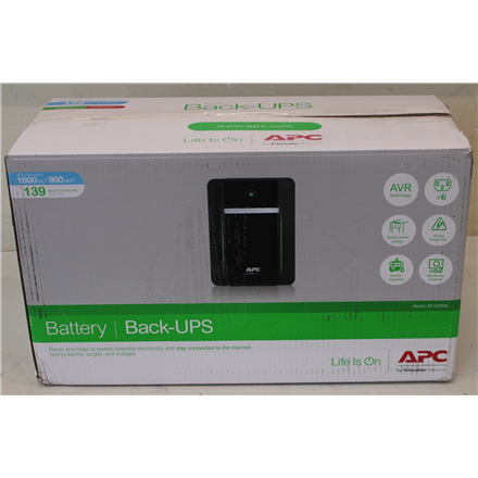 SALE OUT. APC Back-UPS 1600VA, 230V, AVR, IEC Sockets | SALE OUT. Schneider Electric Back-UPS, Tower | BX1600MI | 1600 VA | 900 W | DAMAGED PACKAGING