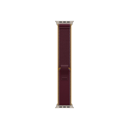 APPLE 49mm Burgundy Trail Loop - S/M - Natural Titanium Finish | Apple