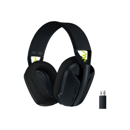 Logitech LIGHTSPEED Gaming Headset | G435 | Bluetooth | Over-Ear | Microphone | Black and Neon Yellow | Wireless