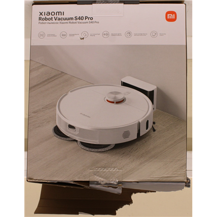 SALE OUT. Xiaomi Robot Vacuum S40 Pro EU | Xiaomi Robot Vacuum S40 Pro EU | Wet&Dry | 5200 mAh | Dust capacity 0.43 L | 15000 Pa | White | DAMAGED PACKAGING, SCRATCHED, DIRTY, REPAIRED | 20 month(s)