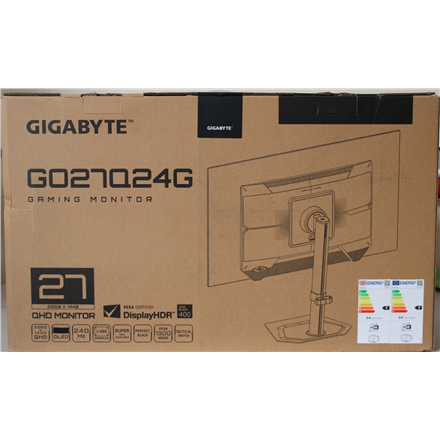 SALE OUT. GIGABYTE MONITOR 27" WOLED GO27Q24G | Gigabyte SALE OUT. | GO27Q24G | 27 " | WOLED | QHD | 240 Hz | 0.03 ms | 2560 x 1440 pixels | HDMI ports quantity 2 | Warranty 36 month(s) | DAMAGED PACKAGING, DEMO