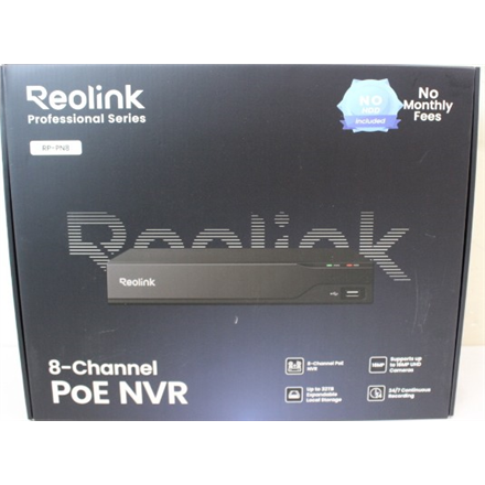 SALE OUT. Reolink RP-PN8 12-Channel* PoE NVR for 24/7 Continuous Recording | Reolink 12-Channel PoE NVR for 24/7 Continuous Recording | RP-PN8 | UNPACKED, DEMO