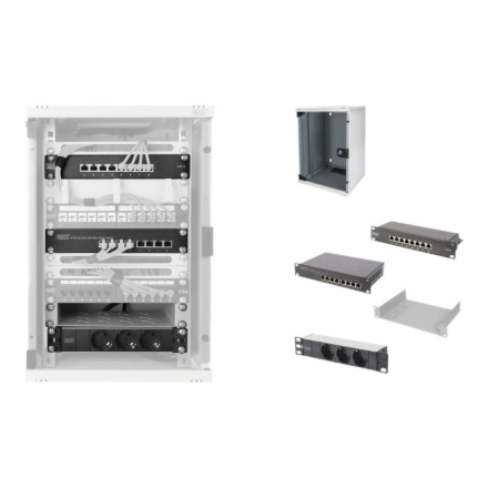 Digitus | Network Set - 254 mm (10") - 9U, 312 x 300 mm | DN-10-SET-2 | Grey