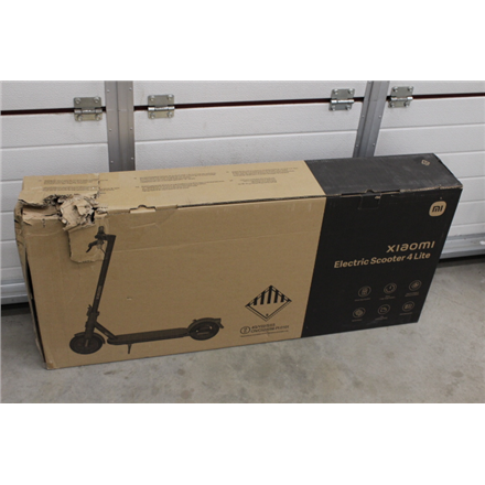 SALE OUT. Xiaomi Electric Scooter 4 Lite EU | Xiaomi Electric Scooter 4 Lite EU | 300 W | 25 km/h | 8.5 " | 3 month(s) | Black | USED, DAMAGED PACKAGING, MISSING: CHARGER AND HEXAGON WRENCH