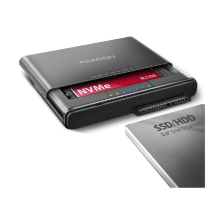AXAGON USB-C 10Gbps M.2 NVMe + SATA SSD/HDD adapter | ADSA-CC