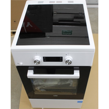 SALE OUT. Beko FSM59305WDT Cooker, Induction, A, Width 50 cm, White | BEKO Cooker | FSM59305WDT | Hob type Induction | Oven type Electric | White | Width 50 cm | Grilling | DAMAGED PACKAGING, DENT ON SIDE | Depth 60 c...