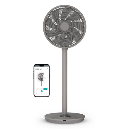 Duux Smart Fan | Whisper Flex 2 | Stand Fan | 21 W | Diameter 34 cm | Number of speeds 30 | Oscillation | Remote control | Grey