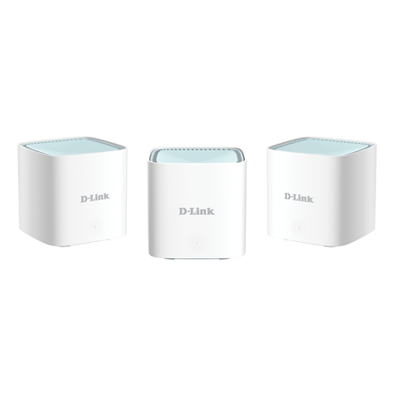 D-Link | EAGLE PRO AI AX1500 Mesh System | M15-3 (3-pack) | 802.11ax | 1200+300 Mbit/s | 10/100/1000 Mbit/s | Ethernet LAN (RJ-45) ports 1 | Mesh Support Yes | MU-MiMO Yes | No mobile broadband | Antenna type 2 x 2.4G...