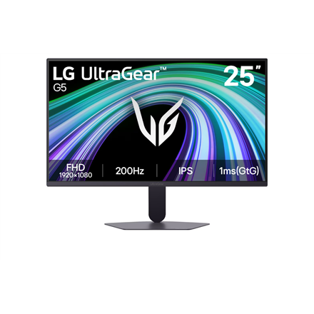 LG 25G523B-B UltraGear | 25 " | IPS | FHD | 16:9 | 200 Hz | 1 ms | 1920 x 1080 pixels | 300 cd/m² | HDMI ports quantity 2