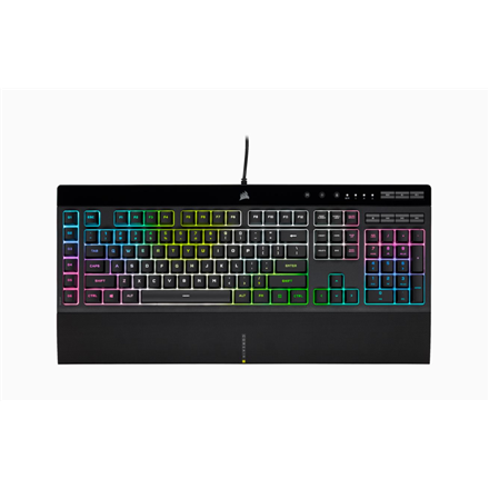 Corsair | Rubber Dome | Gaming Keyboard | K55 RGB PRO XT | Gaming keyboard | Wired | RGB LED light | US | Black