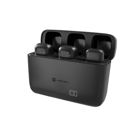 Natec | Hopper Lavier Mobile Microphone USB-C, 2 pcs | Black | Noise reduction