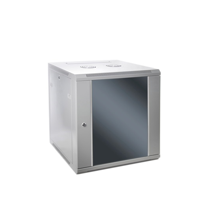 SOMI Networks | 22U, 19″ Network Wall Cabinet | 22U-60/45FPC | With Front Glass Doors; Unassembled | Depth: 45 cm | Gray