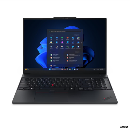 Lenovo ThinkPad E16 G4 AMD | Black | 16 " | IPS | WUXGA | 1920 x 1200 pixels | Anti-glare | AMD Ryzen AI 5 | 330 | 16 GB | SODIMM DDR5 | Solid-state drive capacity 512 GB | AMD Radeon 820M Graphics | Windows 11 Pro |...