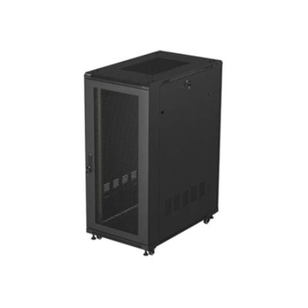Lanberg Rack cabinet 19" free-standing 27U/600x1000 (flat pack) with mesh door | FF01-6027-23B | IP20 | Black, RAL 9004