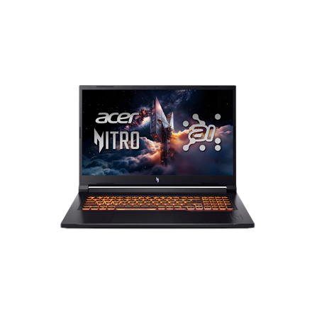 Acer | Nitro V 17 AI ANV17-41-R9XF | Obsidian Black | 17.3 " | IPS | QHD | 2560 x 1440 pixels | AMD Ryzen 7 | 260 | 32 GB | DDR5 | Solid-state drive capacity 1000 GB | NVIDIA GeForce RTX 5070 | GDDR7 | 8 GB | Windows...
