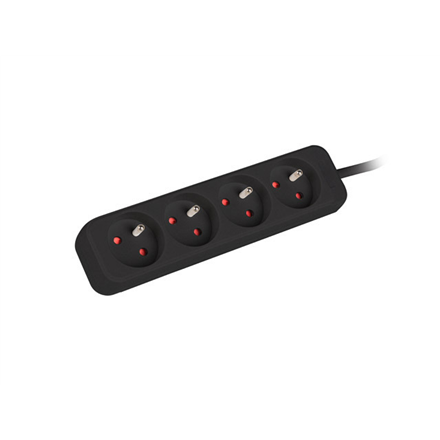 Lanberg | Power strip 1m 4x outlets for UPS system | PS0-04E-0100-IEC-BK | Sockets quantity 4