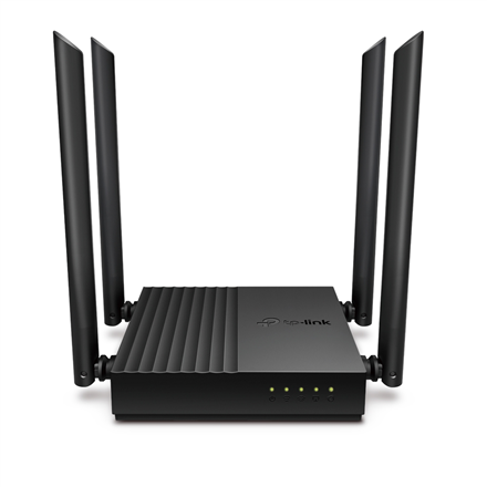 TP-LINK | AC1200 Wireless MU-MIMO Wi-Fi Router | Archer C64 2.0 | 802.11ac | 867+300 Mbit/s | 10/100/1000 Mbit/s | Ethernet LAN (RJ-45) ports 4 | Mesh Support Yes | MU-MiMO Yes | No mobile broadband | Antenna type 4 x...
