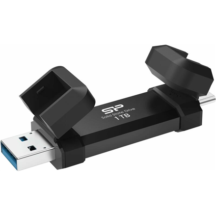 Silicon Power Portable External SSD | DS72 | 1000 GB | USB Type-A, USB Type-C 3.2 Gen 2 | Black