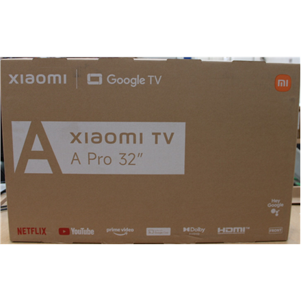 SALE OUT. | Xiaomi QLED TV A Pro 2026 | 32" | Smart TV | Google TV | HD | Dark Gray | DAMAGED PACKAGING, CRACKED BODY (BACKSIDE, BOTTOM)