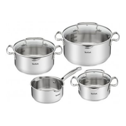 TEFAL | Duetto+ Stewpots set, 7 pcs | G719S734 | Stainless steel | Dishwasher proof | Lid included | Stainless steel