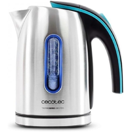 Cecotec Kettle | ThermoSense 220 Steel | Electric | 1630 W | 1.2 L | Stainless Steel | 360° rotational base | Stainless Steel