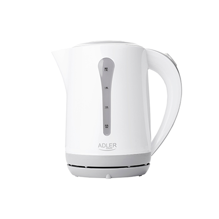 Adler | Kettle | AD 1244 | Standard | 2000 W | 2.5 L | Plastic | 360° rotational base | White