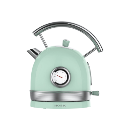 Cecotec Kettle | ThermoSense 420 Vintage | 2200 W | Electric | 1.8 L | Stainless steel | 360° rotational base | Light Green