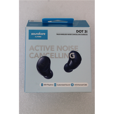 SALE OUT. Anker Soundcore Dot 3i True-Wireless Earbuds, Blue | SALE OUT. Anker Soundcore True-Wireless Earbuds | Dot 3i | Bluetooth | In-Ear | Microphone | Navy Blue | USED, DIRTY | Wireless