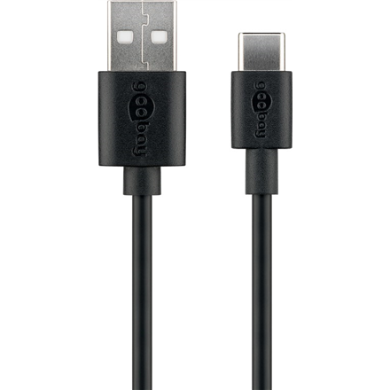 Goobay | USB-C charging and sync cable (USB-A > USB-C) | 38675 | RJ-45 | RJ-45 90° | Black