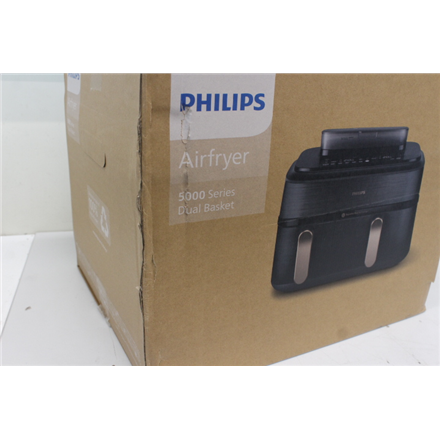 SALE OUT. Philips NA552/00 5000 Series Dual Steam Airfryer, 9 L, Black | Philips Dual Steam Air Fryer | NA552/00 5000 Series | Power 2750 W | Capacity 9 L | RapidAir Plus | Black | DAMAGED PACKAGING