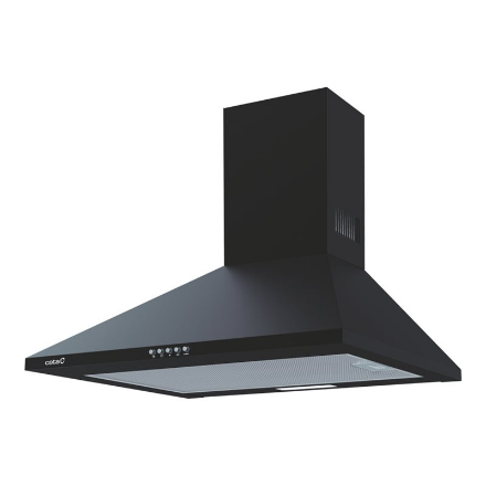 CATA | Hood | OMEGA 600 BK | Wall mounted | Energy efficiency class C | Width 60 cm | 645 m³/h | Mechanical | LED | Black