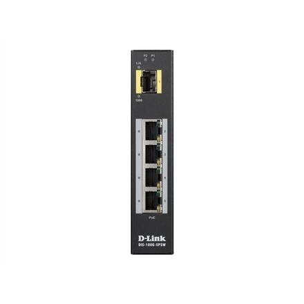 D-LINK DIS-100G-5PSW L2 Unmanaged Industrial Switch with 4 10/100/1000Base-T ports and 1 1000Base-X SFP ports | D-Link | 60 month(s)