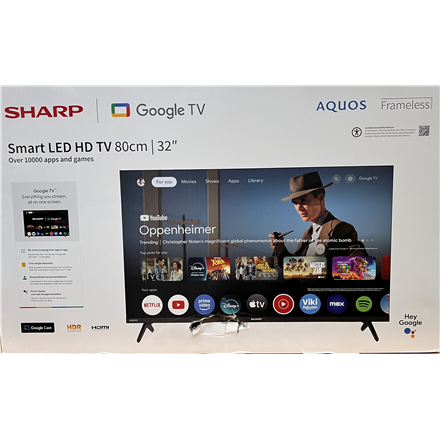 SALE OUT. Sharp 32HF2265E 32" (81cm) HD Ready Google TV | SALE OUT. Sharp 32HF2265E | 32 | Smart TV | Google TV | DAMAGED PACKAGING