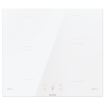 Gorenje | Hob | GI6401WSC | Induction | Number of burners/cooking zones 4 | Touch | Timer | White | Display