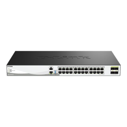 D-Link DXS-3130-28/E 24-Port 10G Layer 3 Stackable Aggregation Managed Switch | D-Link