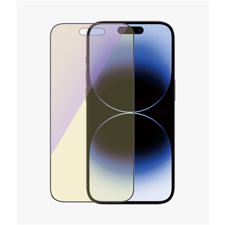 PanzerGlass | Screen protector | Apple | iPhone 14 Pro | Glass | Black | Ultra-Wide Fit; Scratch resistant; Shock resistant; Easy installation; Anti-blue light; Eye protection; Diamond strength; Antibacterial; Fingerp...