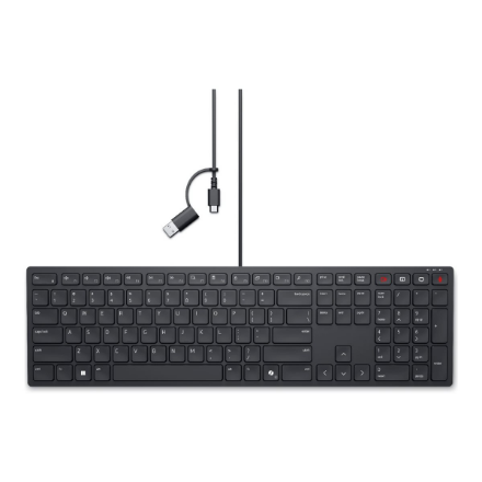 Dell | Collaboration Keyboard | KB525C | Keyboard | Wired | Ukrainian (QWERTY) | Black