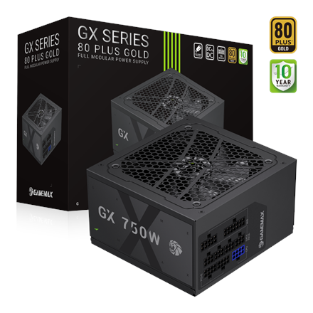 Gamemax PSU | GX 750GF | 750 W | Gold | Full Modular