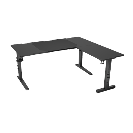 Genesis Gaming Desk | Holm 160 Modular Corner | Black/Anthracite