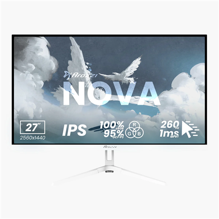 Arozzi Nova | 27 " | IPS | QHD | 16:9 | 260 Hz | 1 ms | 2560 x 1440 pixels | 350 cd/m² | HDMI ports quantity 2 | White