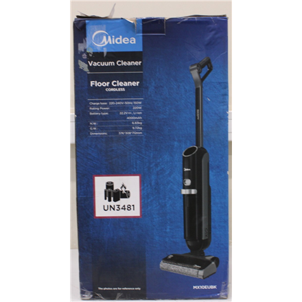 SALE OUT. | Midea Cordless Vacuum Cleaner | X10 Wet and Dry | 220 W | 22.2 V | Operating time (max) 35 min | Black | Warranty 24 month(s) | DAMAGED PACKAGING AND PAINT, MISSING INNER PACKAGING AND MANUAL, SCRATCHED, D...