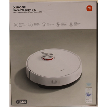 SALE OUT. Xiaomi Robot Vacuum S40 EU | Xiaomi Robot Vacuum S40 EU | Wet&Dry | 5200 mAh | Dust capacity 0.52 L | 10000 Pa | White | DAMAGED PACKAGING | 24 month(s)